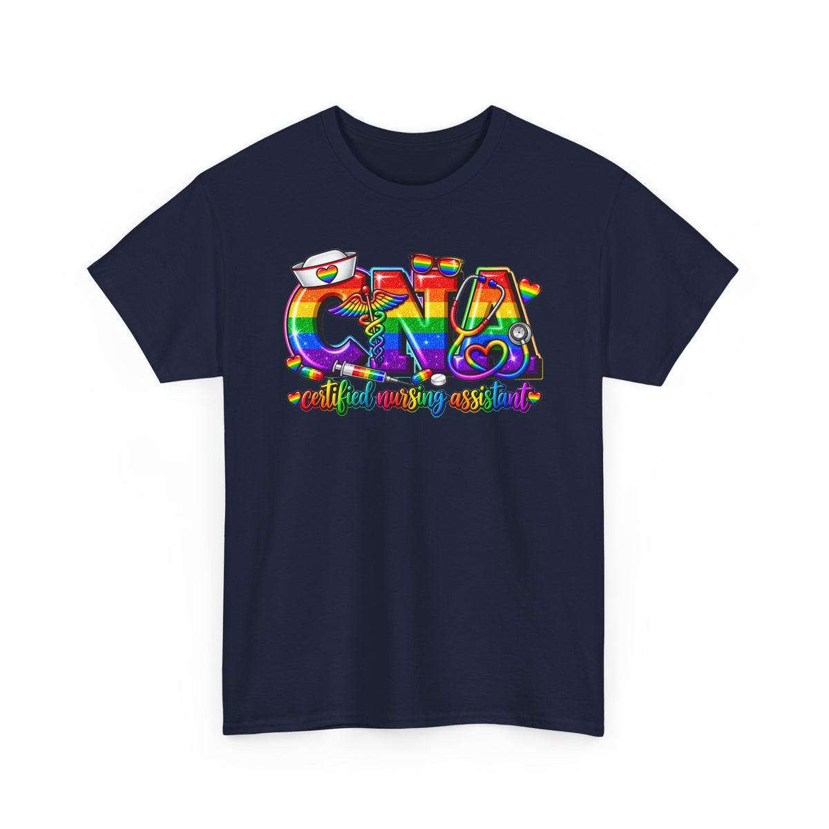 CNA Rainbow Graffiti T-Shirt — Nurse Certified Nursing Assistant Gift