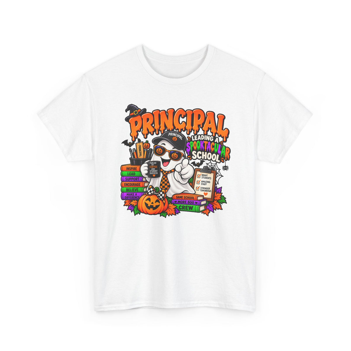 Principal Halloween T‑Shirt — Leading a Spooktacular School