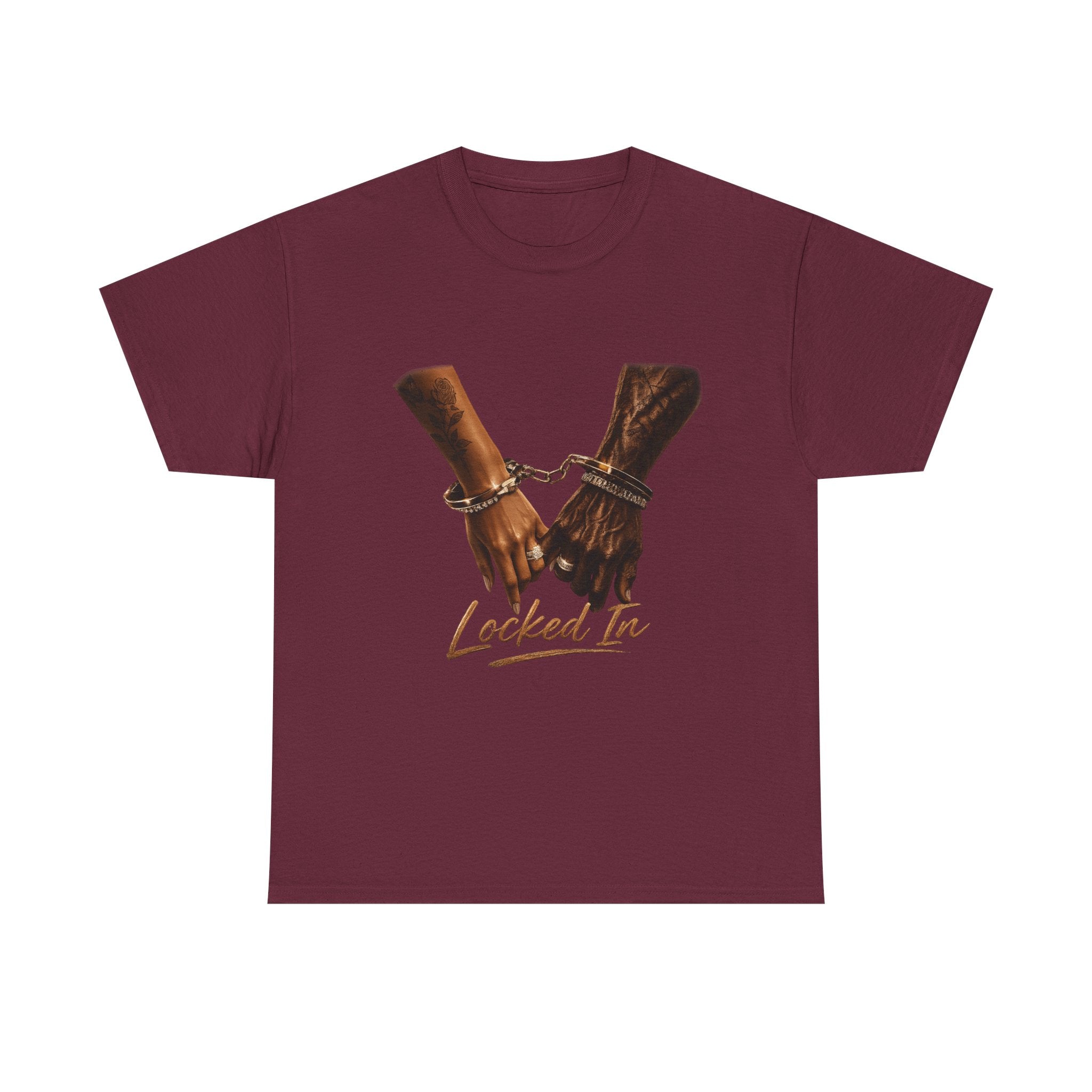 Locked In Tee — Handcuffed Hands Graphic T-Shirt