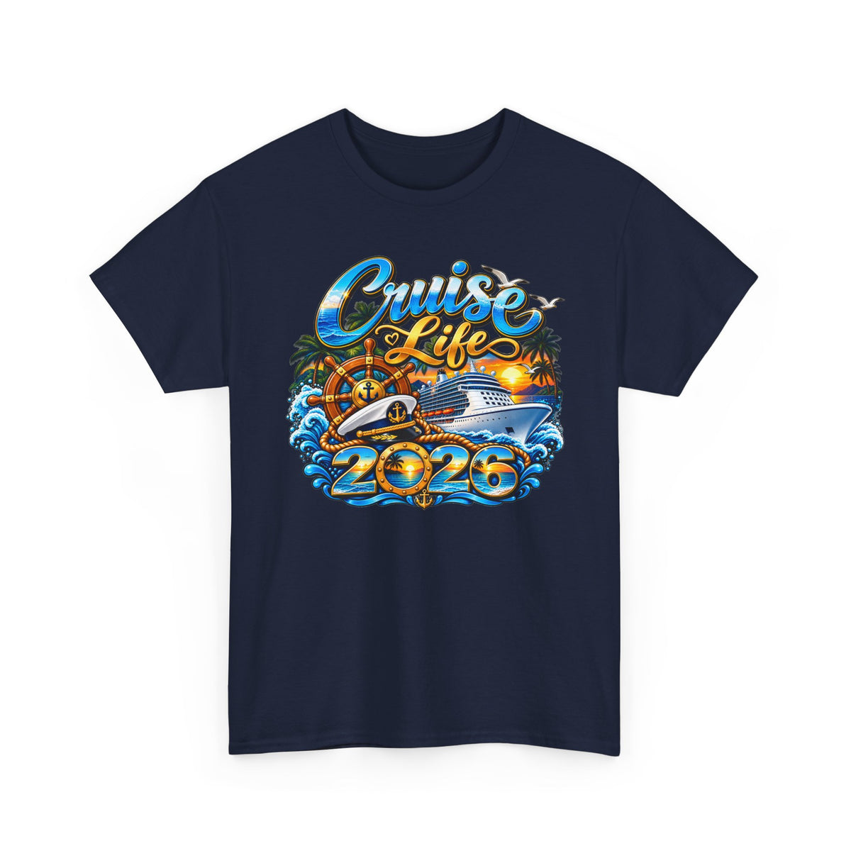 Cruise Life 2026 T-Shirt — Tropical Cruise Vacation Tee
