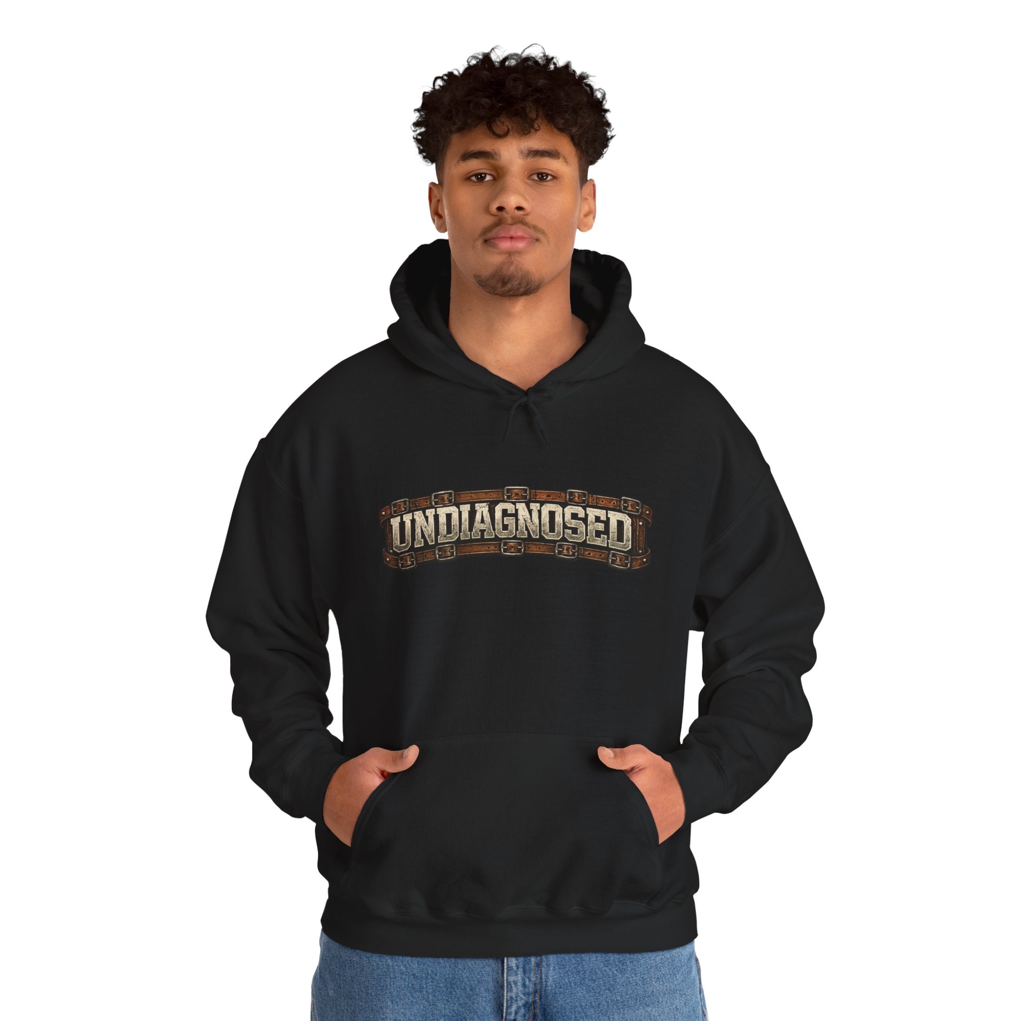 Undiagnosed Distressed Logo Hoodie – Vintage Grunge Pullover