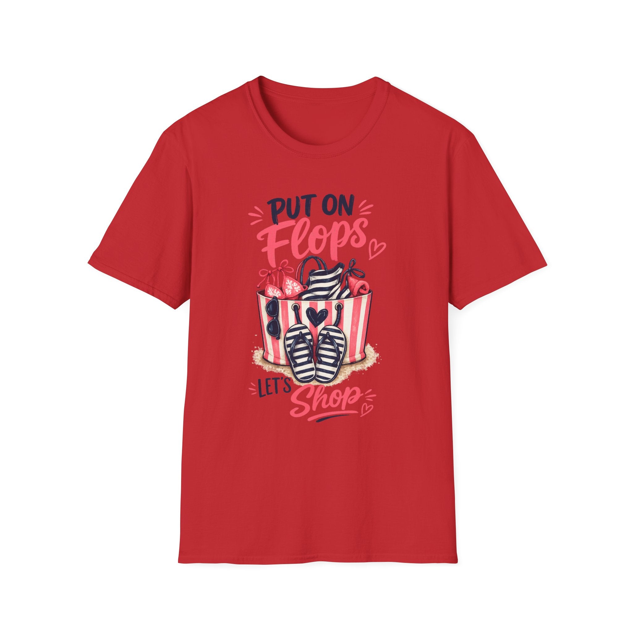 Put On Flops T-Shirt — Cute Shopping Flip-Flop Graphic Tee