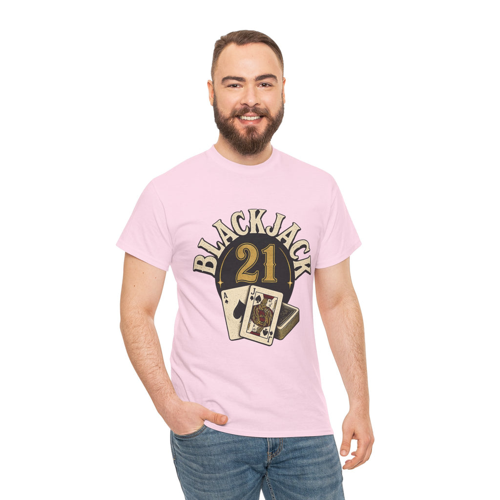 Blackjack 21 Graphic Tee — Casino Playing Cards Shirt