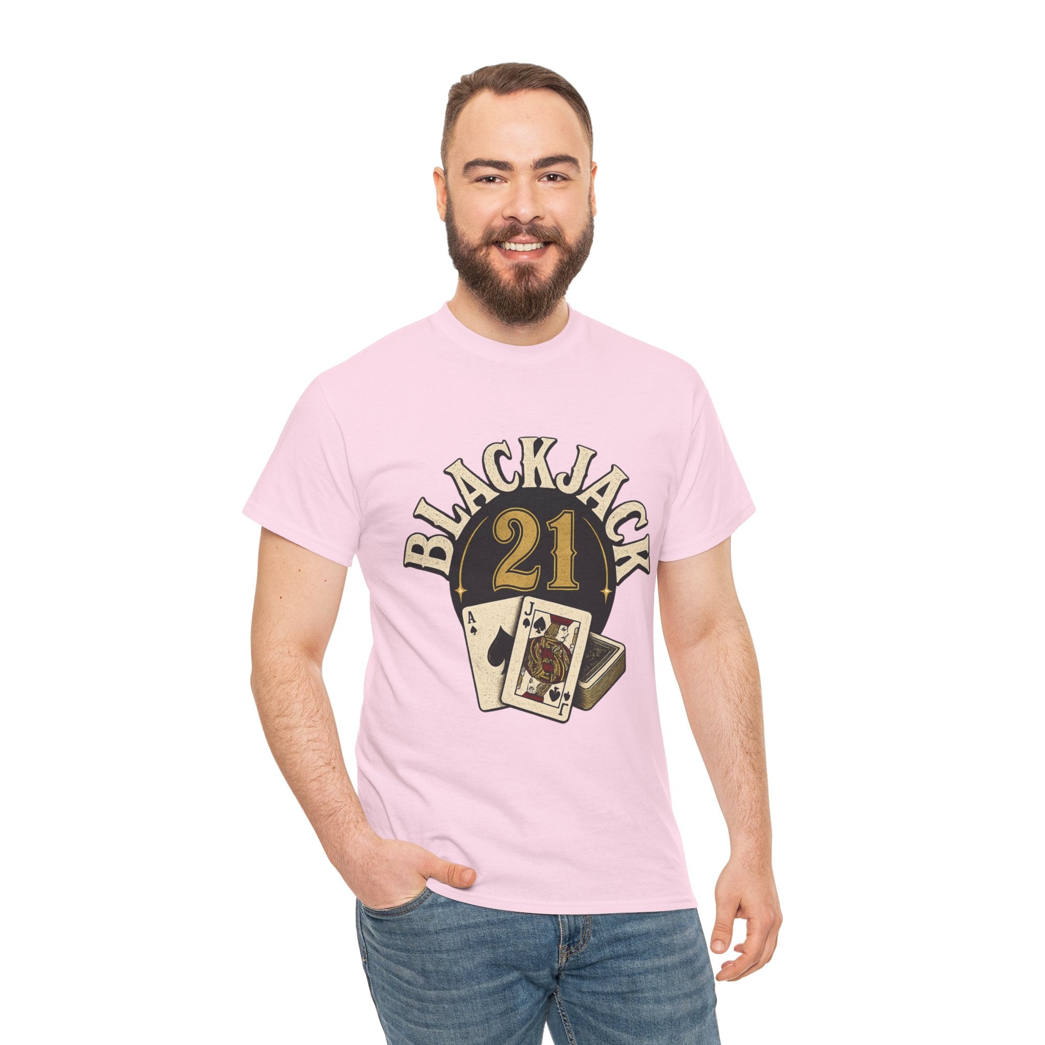 Blackjack 21 Graphic Tee — Casino Playing Cards Shirt
