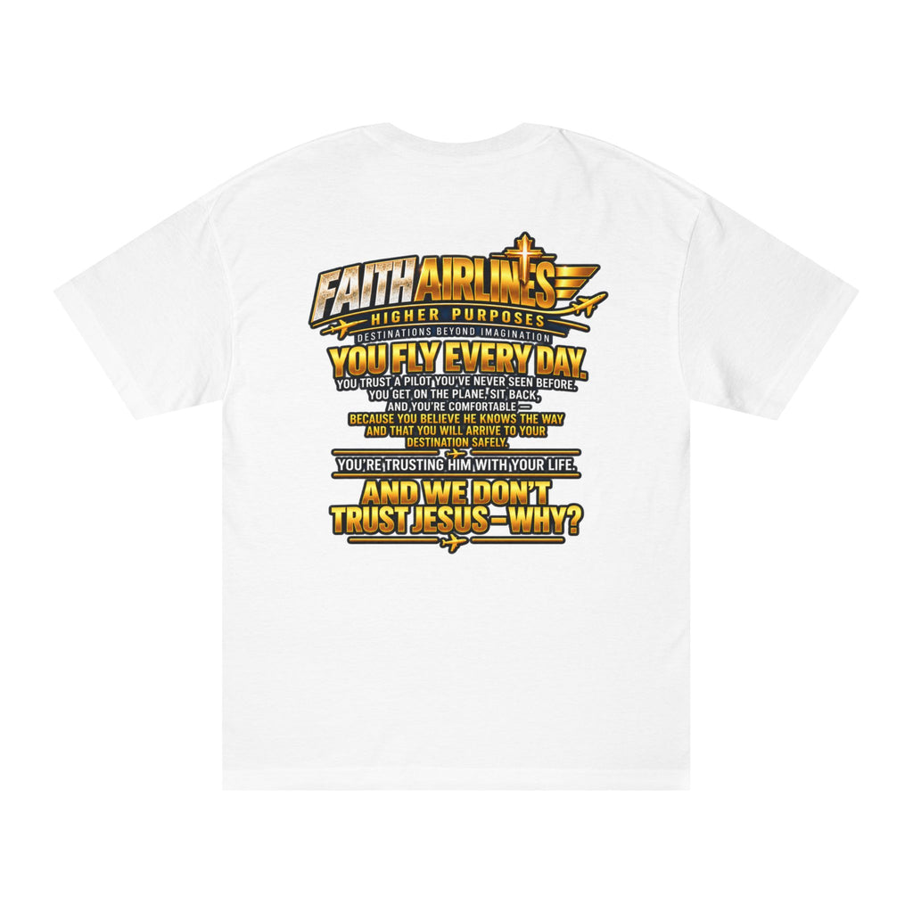 Faith Airlines T‑Shirt — "Higher Purpose" Christian Graphic Tee (You Fly Every Day)