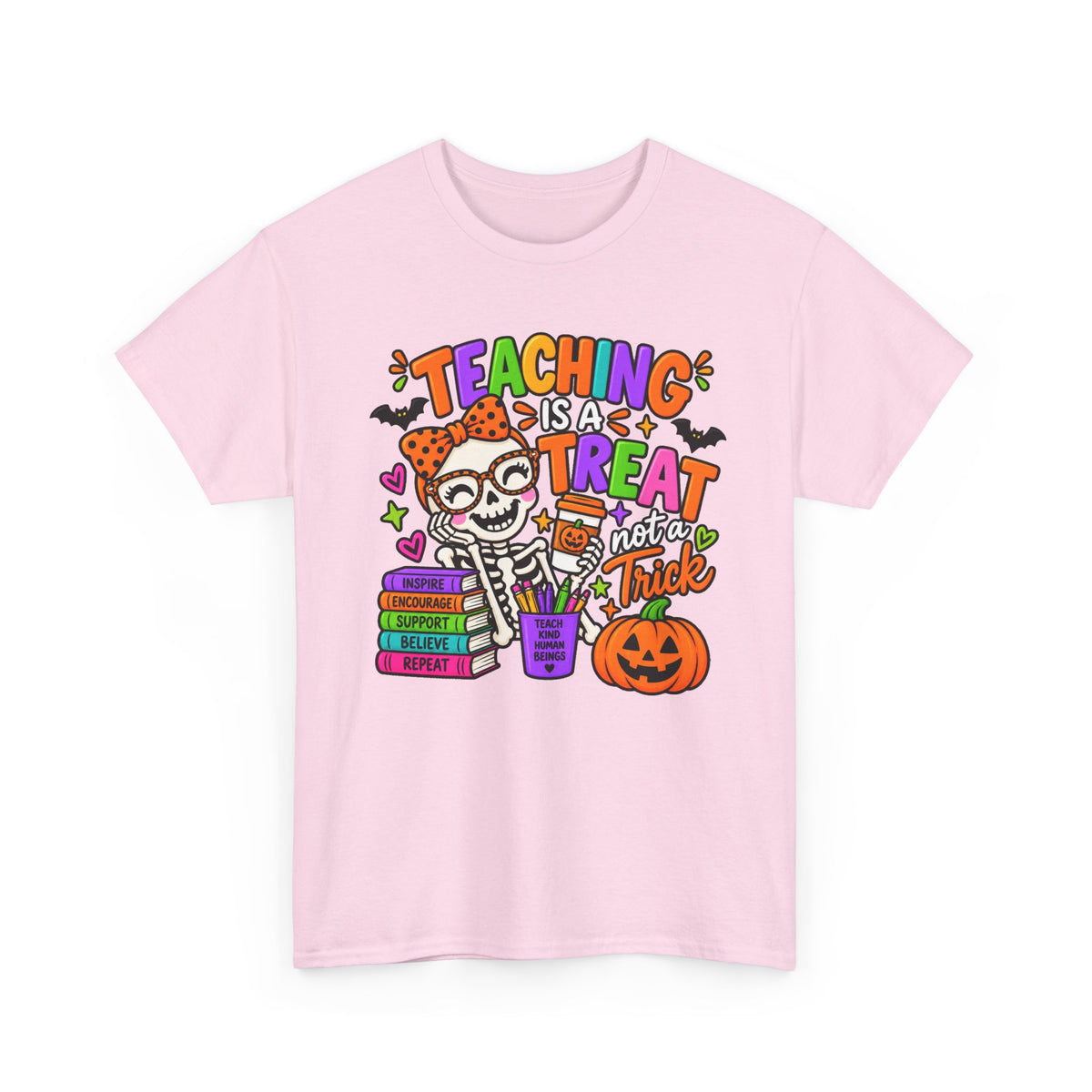 Teacher Halloween T‑Shirt — "Teaching Is a Treat, Not a Trick"