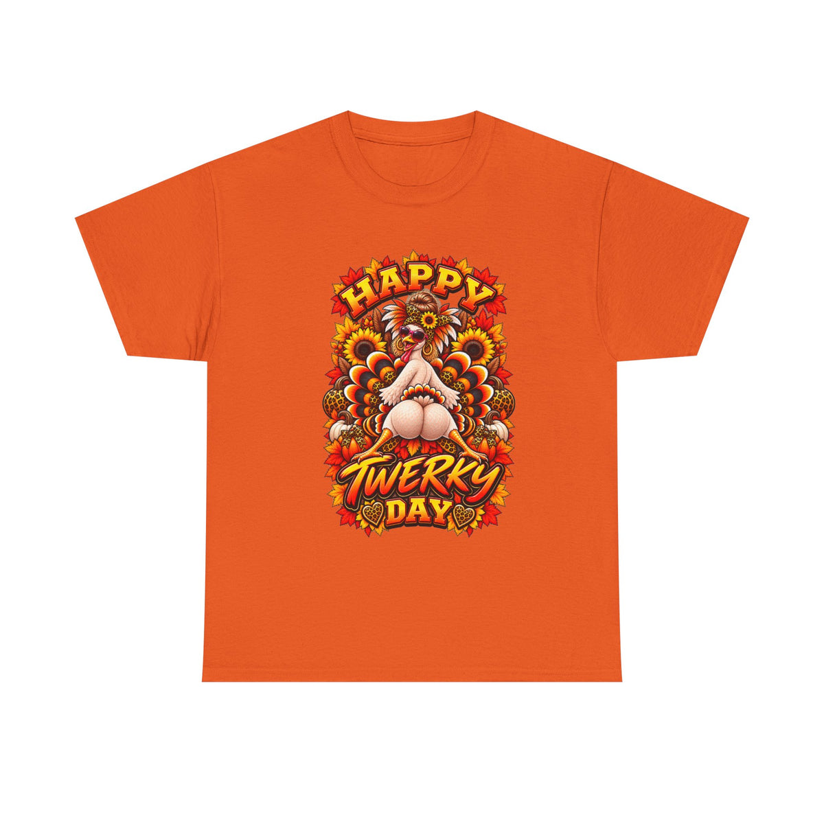 T-Shirt — "Happy Twerky Day" Retro Thanksgiving Graphic Tee