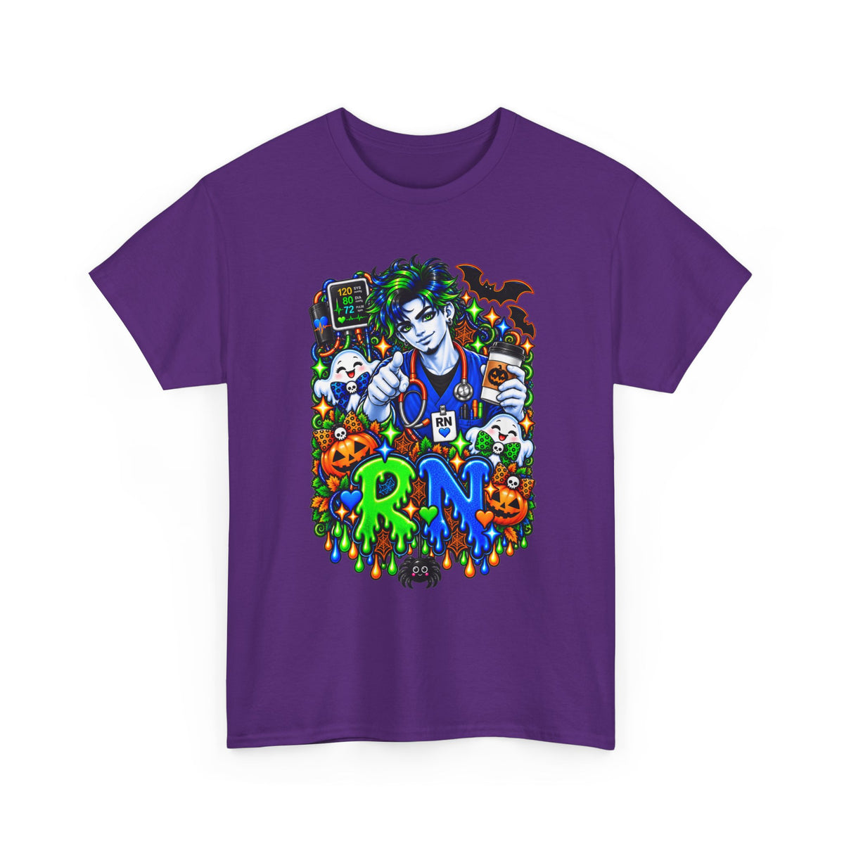 RN Halloween Nurse Tee — Spooky Nurse Illustration T-Shirt
