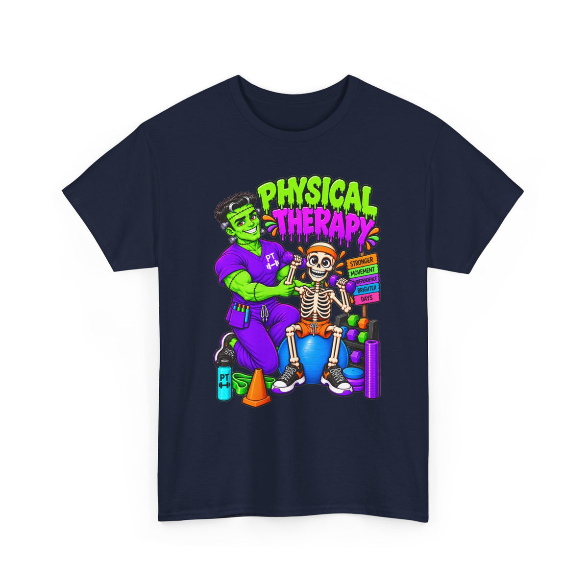 Physical Therapy T-Shirt — Halloween Frankenstein PT Shirt for Therapists