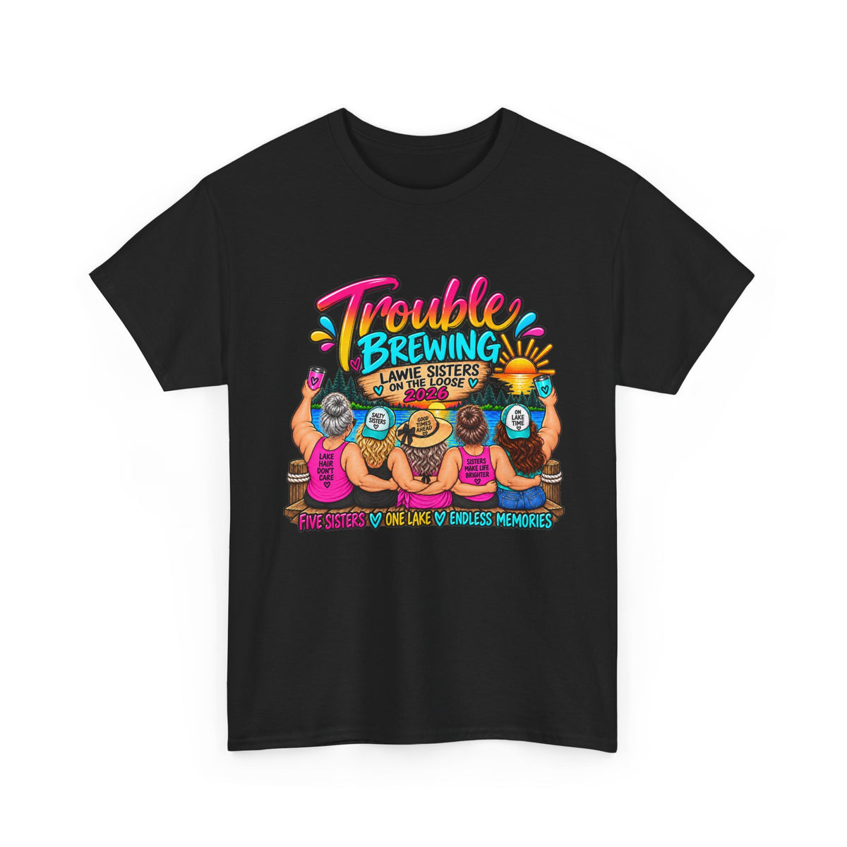 Trouble Brewing Beach Party Tee — Mom Said I’m an Angel Graphic T-Shirt
