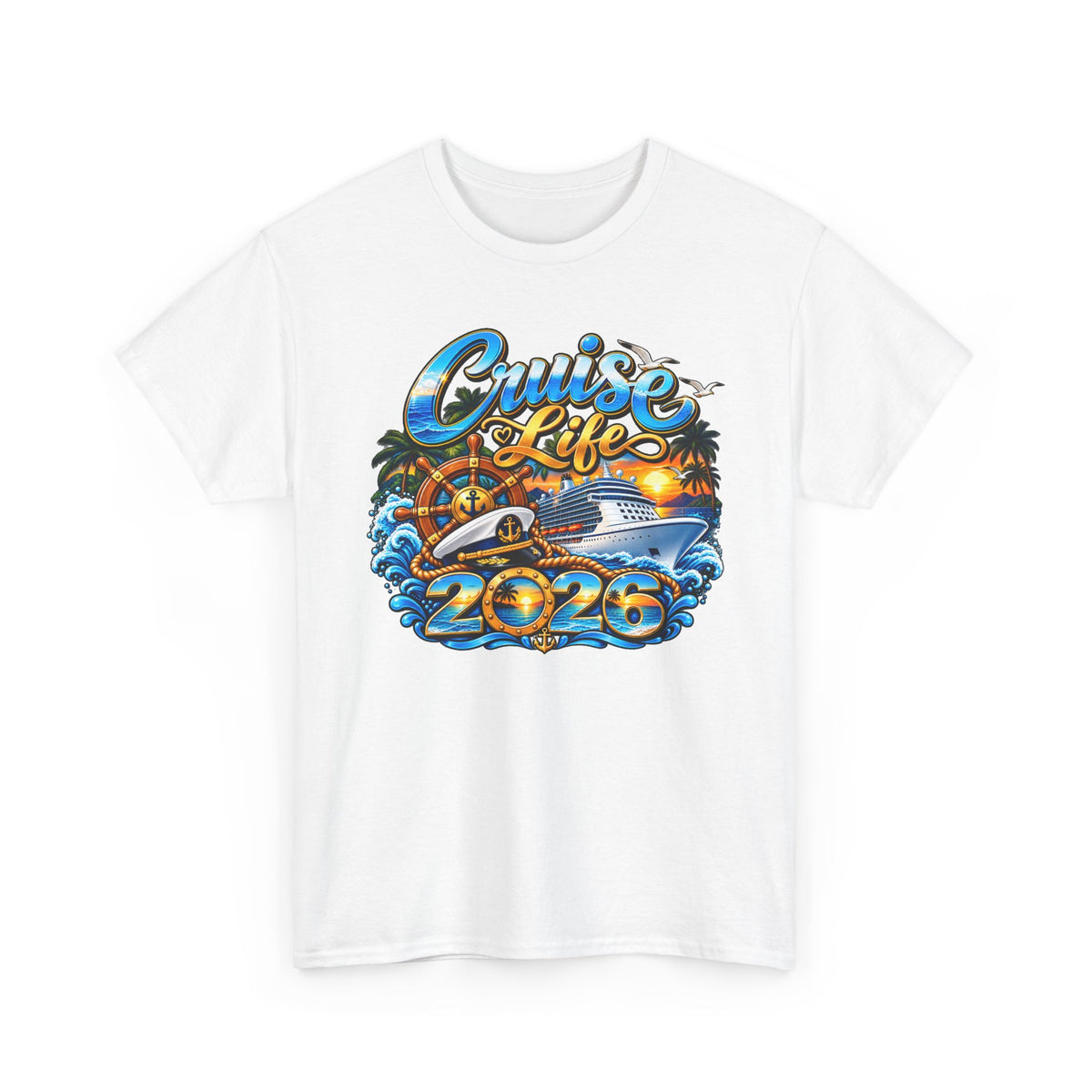 Cruise Life 2026 T-Shirt — Tropical Cruise Vacation Tee