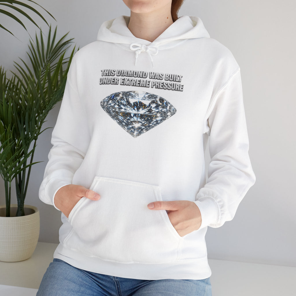 Diamond Graphic Hoodie — "The Pressure Made a Diamond" Cozy Pullover