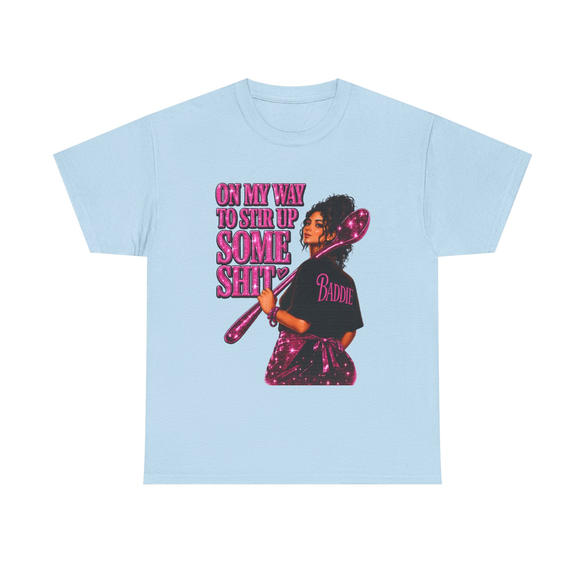 T-Shirt — 'On My Way to Stir Up Some Shit' Retro Baker Graphic Tee