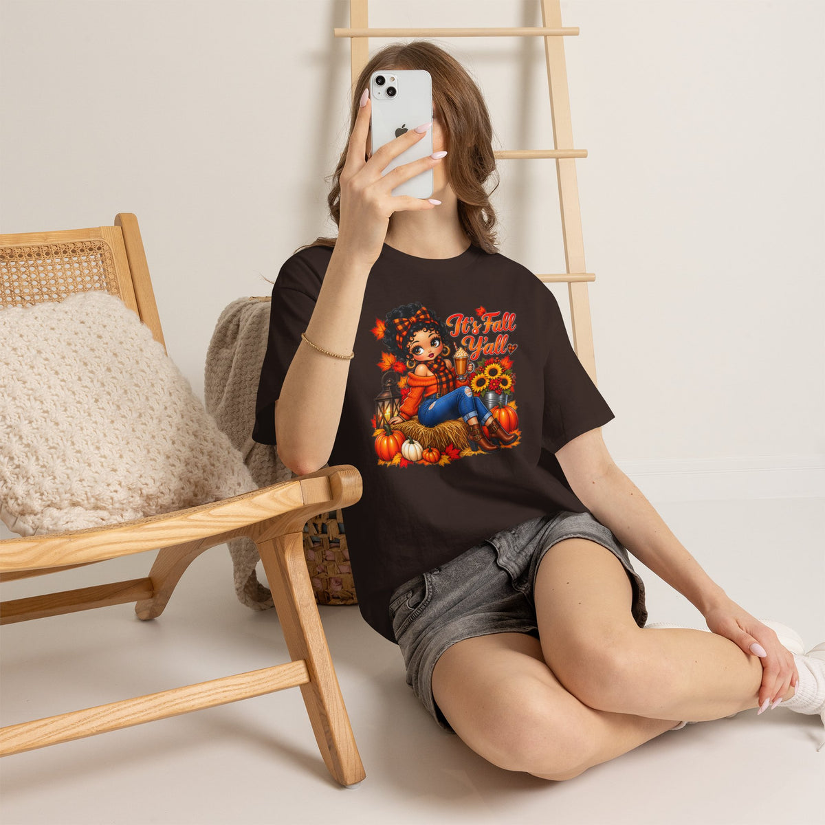 Fall Girl Tee — It’s Fall Y’all Pumpkin Harvest Graphic T-Shirt