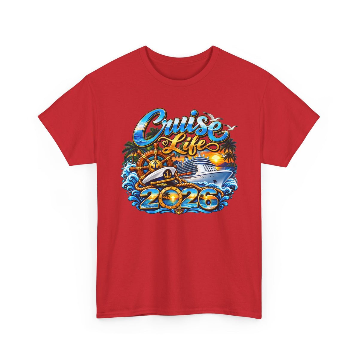 Cruise Life 2026 T-Shirt — Tropical Cruise Vacation Tee