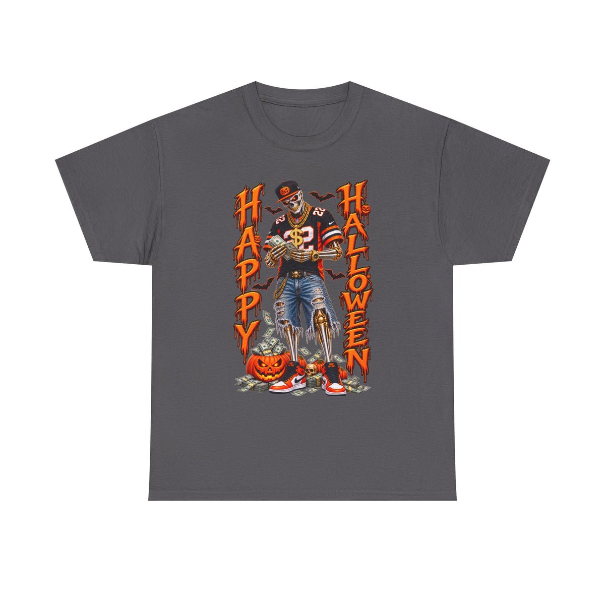 Halloween Skeleton Tee - "Happy Halloween"