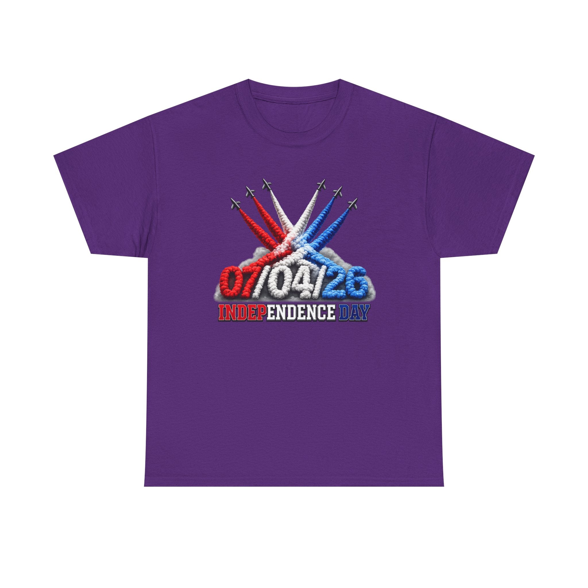 Independence Day Jet Flyover T-Shirt — 07/04/26 Patriotic Red White Blue Tee