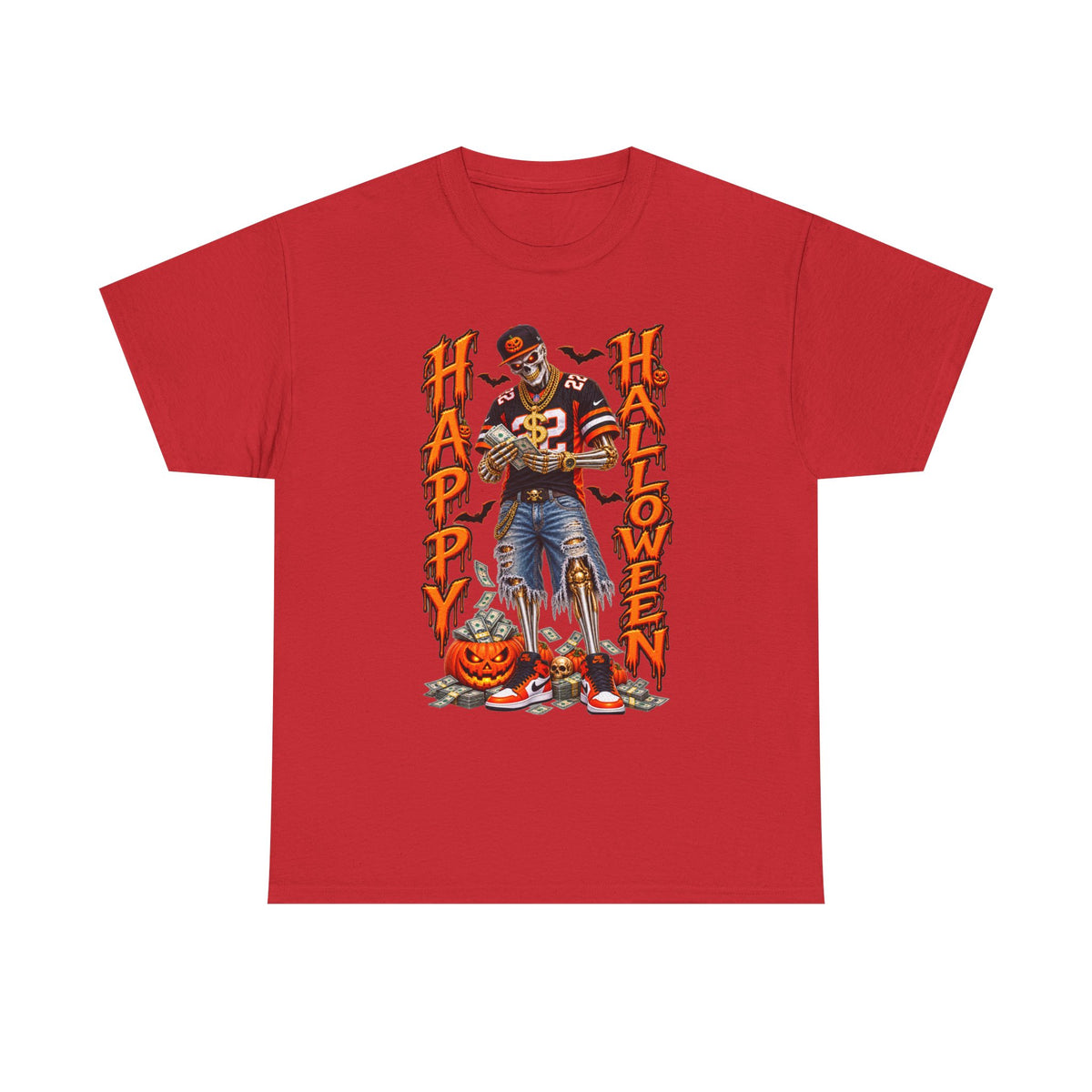 Halloween Skeleton Tee - "Happy Halloween"