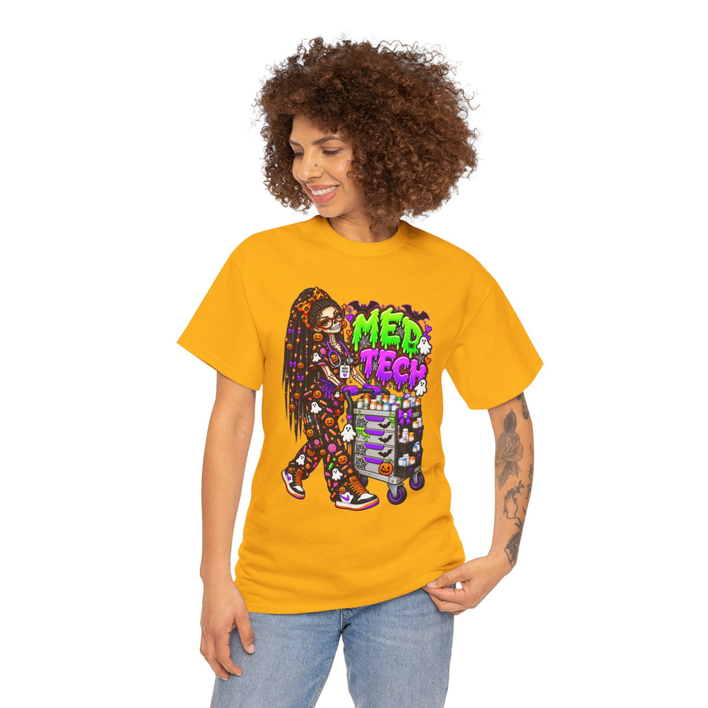 Med Tech Halloween Skeleton Graphic T-Shirt