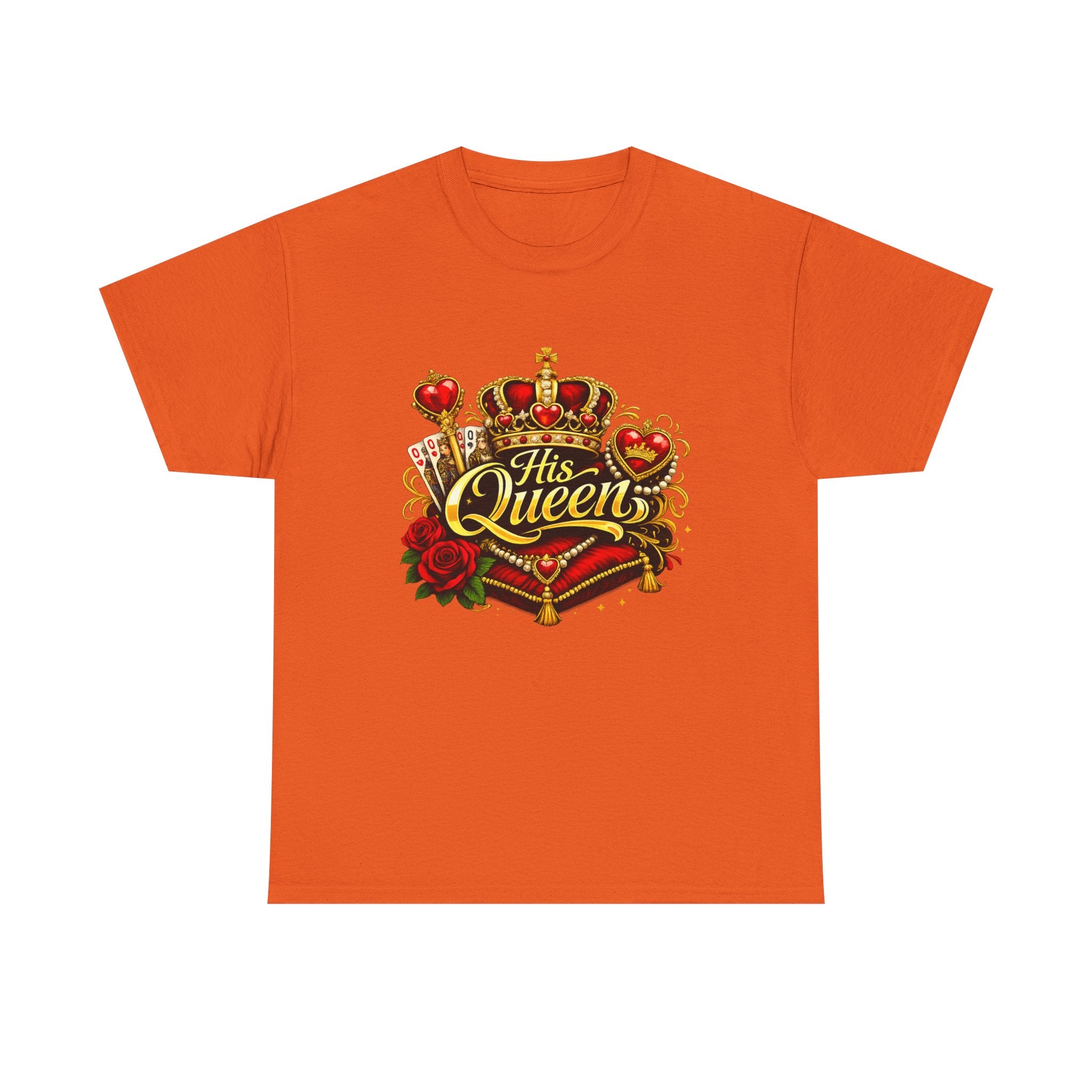 His Queen T-Shirt — Royal Crown & Rose Graphic Tee