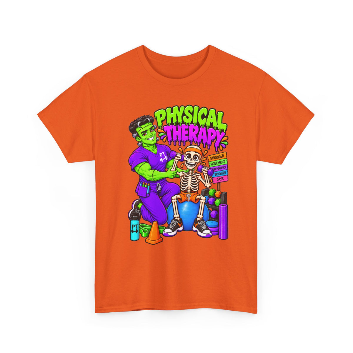 Physical Therapy T-Shirt — Halloween Frankenstein PT Shirt for Therapists