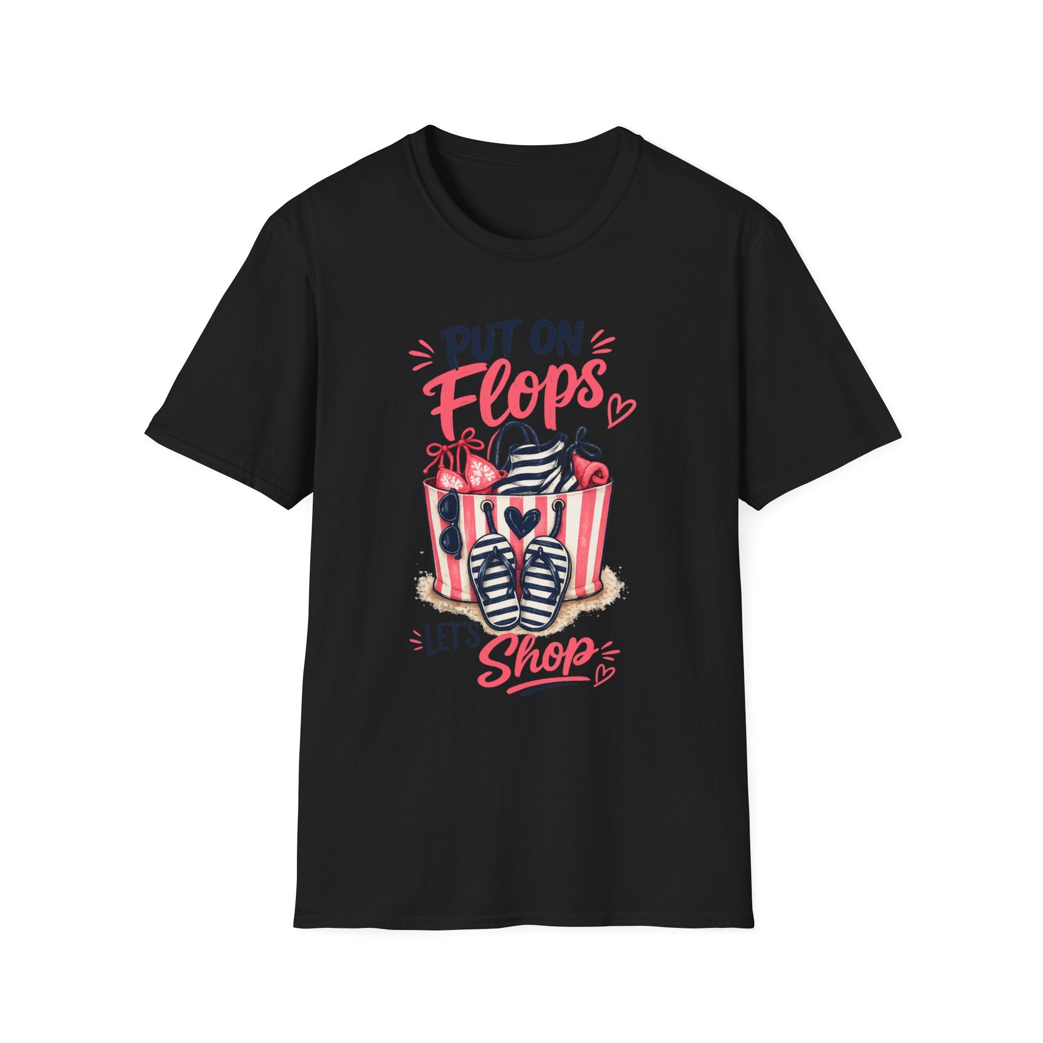 Put On Flops T-Shirt — Cute Shopping Flip-Flop Graphic Tee
