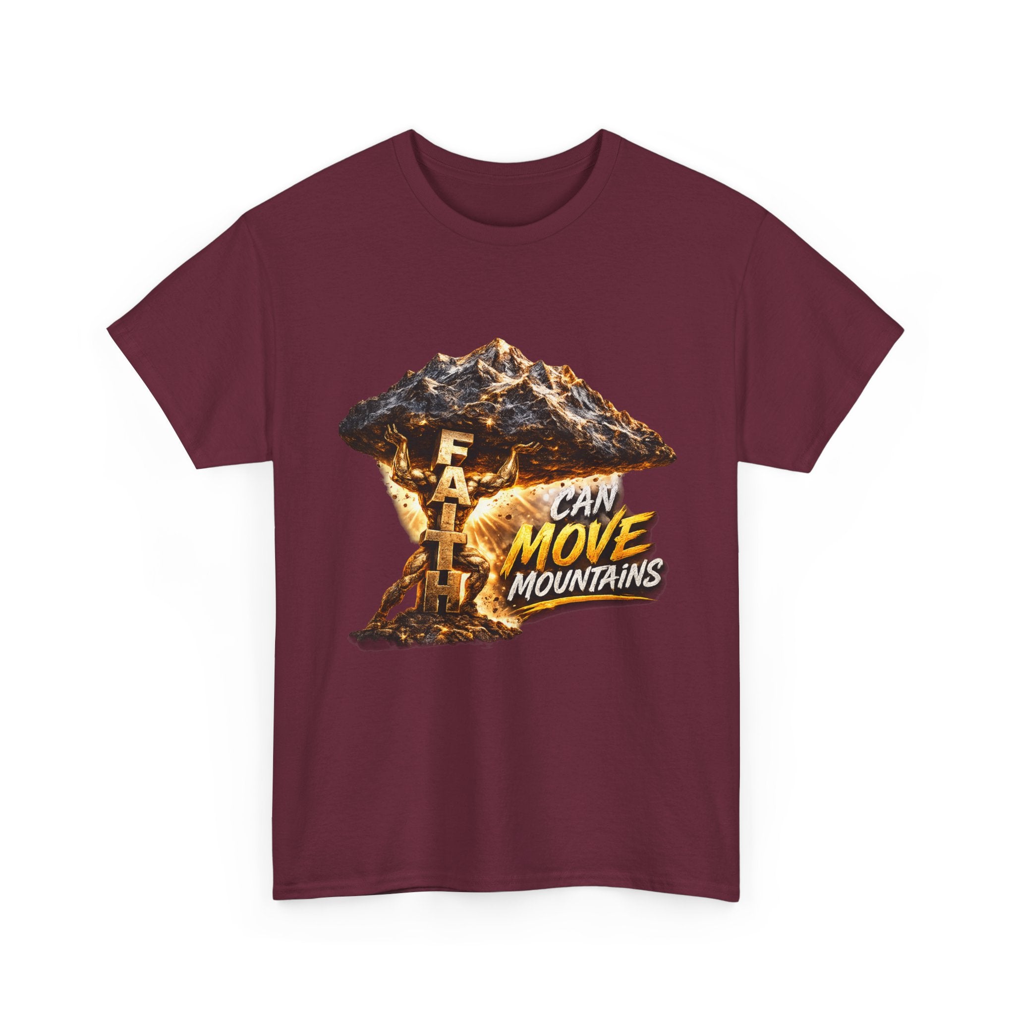 Faith Can Move Mountains T-Shirt — Inspirational Christian Mountain Graphic Tee