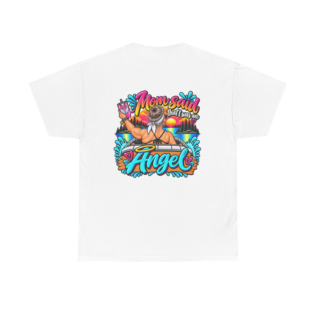 Trouble Brewing Beach Party Tee — Mom Said I’m an Angel Graphic T-Shirt