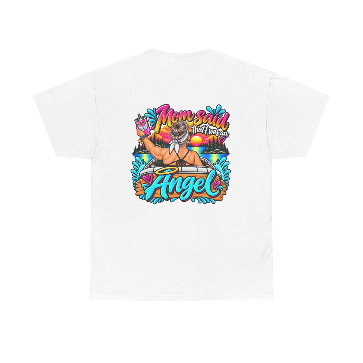 Trouble Brewing Beach Party Tee — Mom Said I’m an Angel Graphic T-Shirt