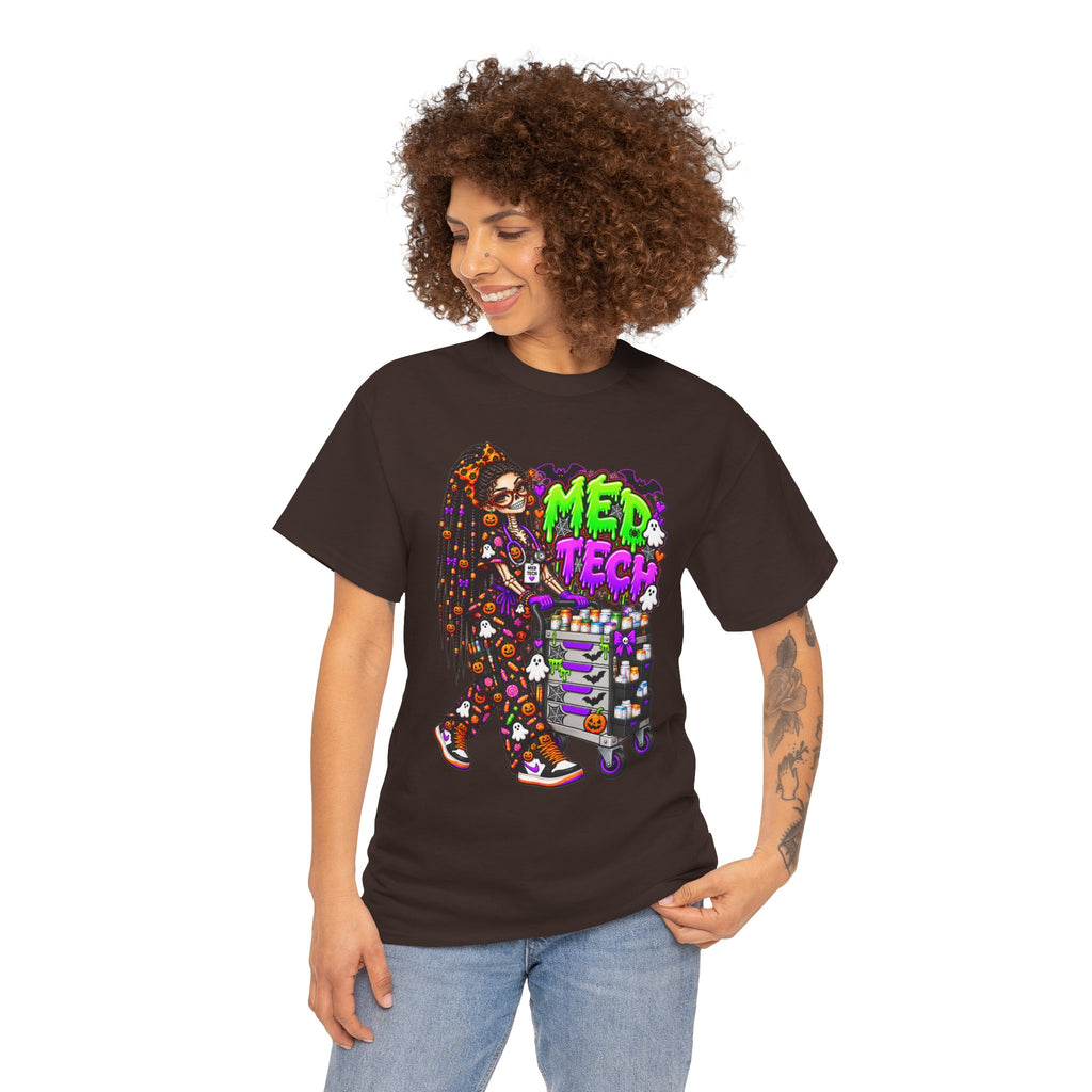 Med Tech Halloween Skeleton Graphic T-Shirt