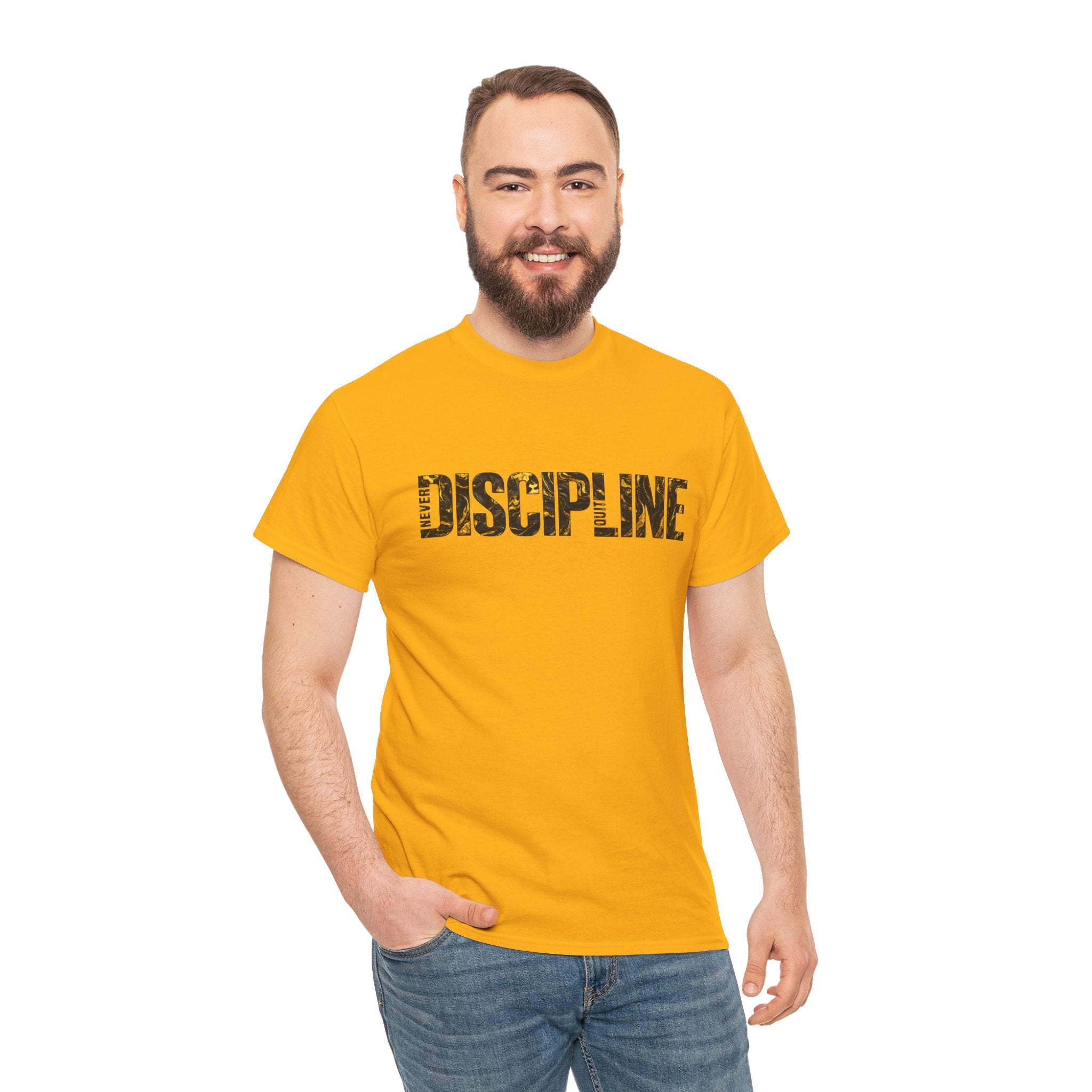 Discipline Graphic Tee — Motivational 'DISCIPLINE' Text Shirt for Gym & Self-Improvement