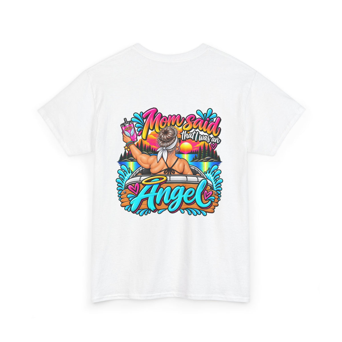 Trouble Brewing Beach Party Tee — Mom Said I’m an Angel Graphic T-Shirt
