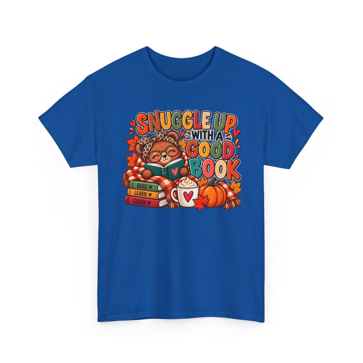 Cozy Fall Reading T‑Shirt - "Snuggle Up With A Good Book" Cute Autumn Booklover Tee
