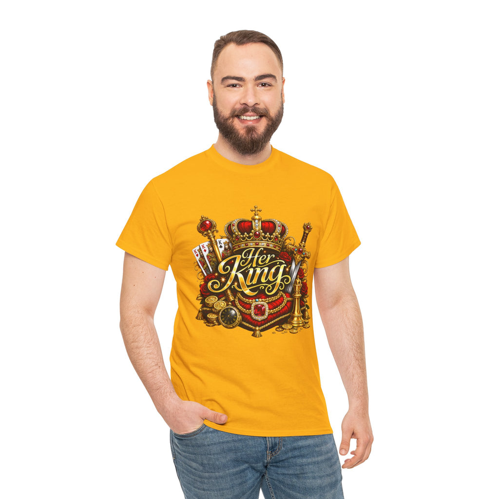 Her King Crown Tee — Regal "Her King" Graphic T-Shirt