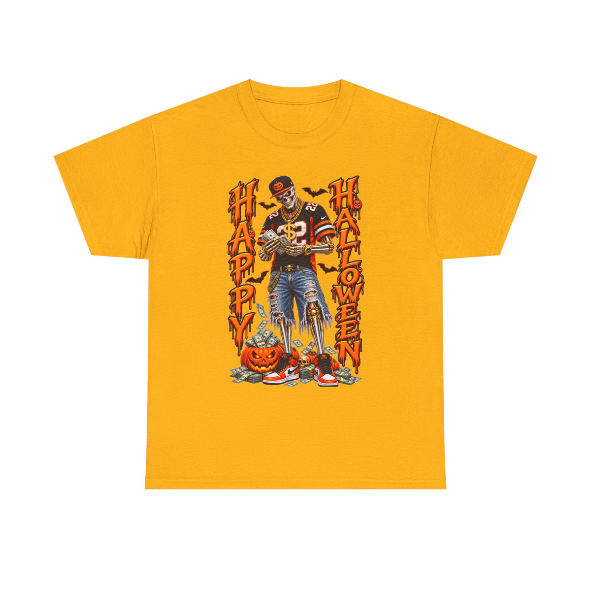 Halloween Skeleton Tee - "Happy Halloween"