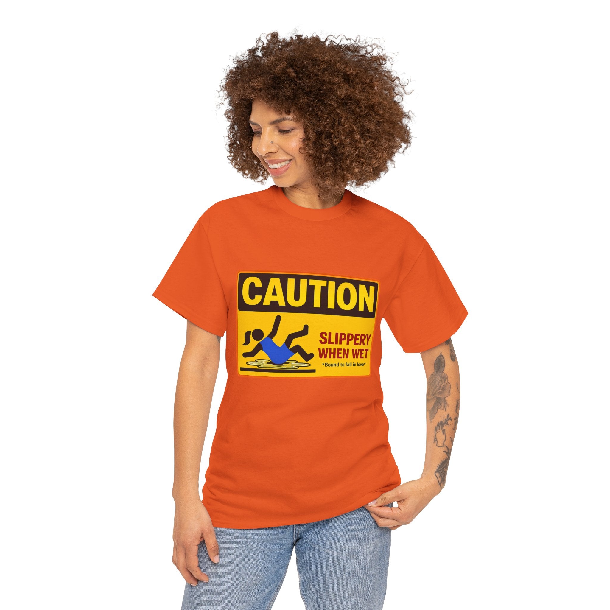 Caution "Slippery When Wet" Graphic Tee