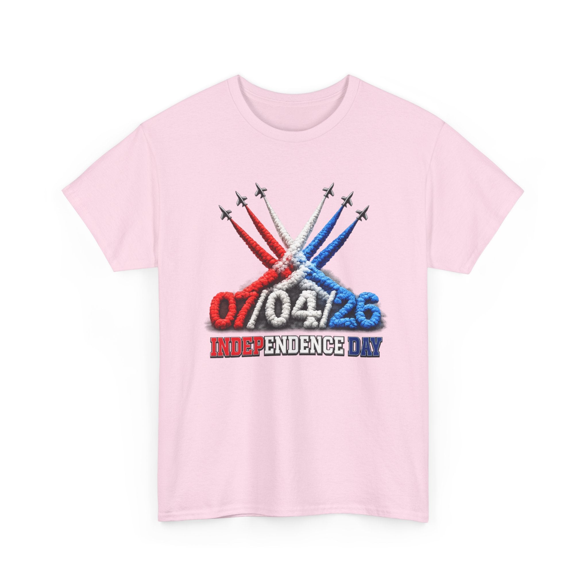 Independence Day Jet Flyover T-Shirt — 07/04/26 Patriotic Red White Blue Tee