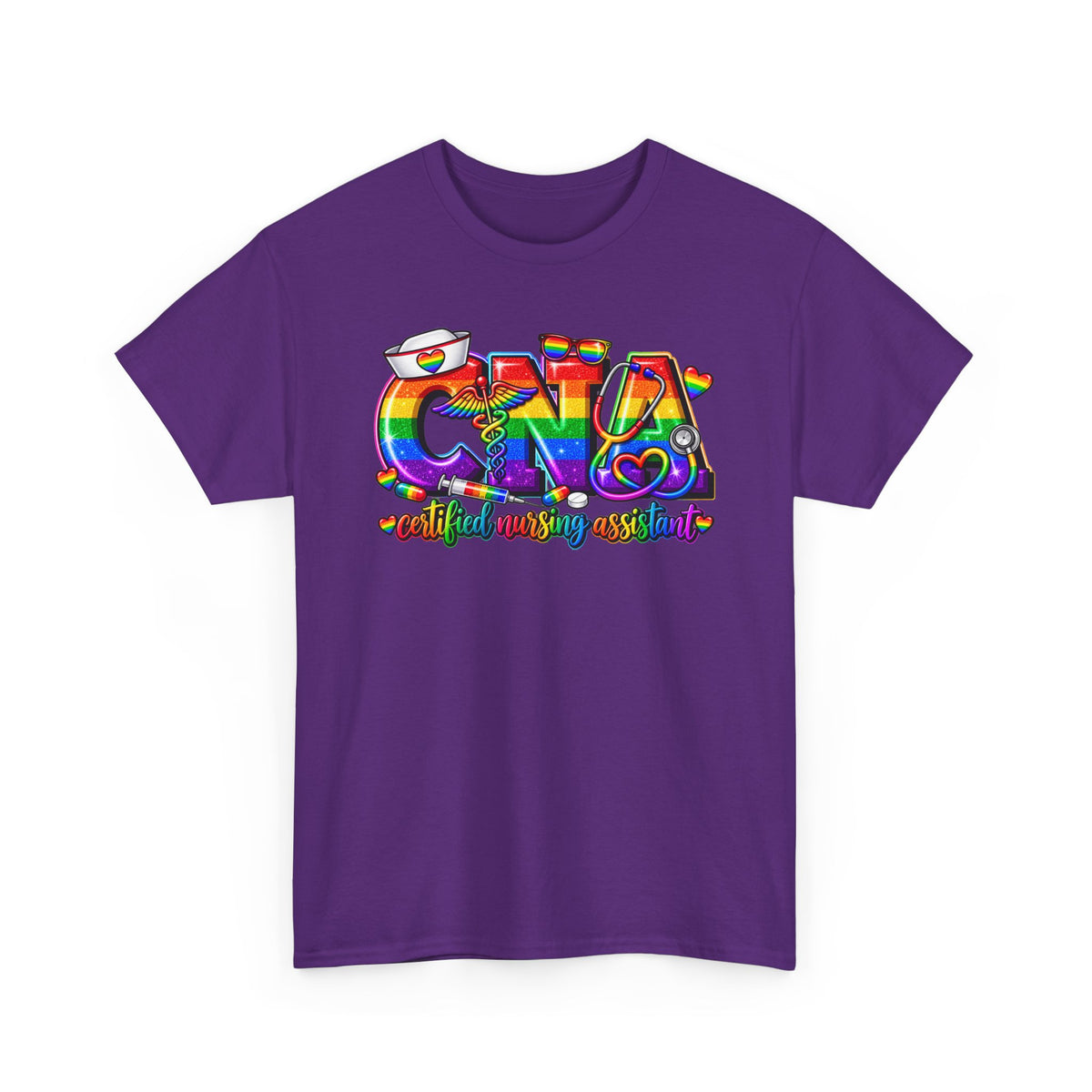 CNA Rainbow Graffiti T-Shirt — Nurse Certified Nursing Assistant Gift
