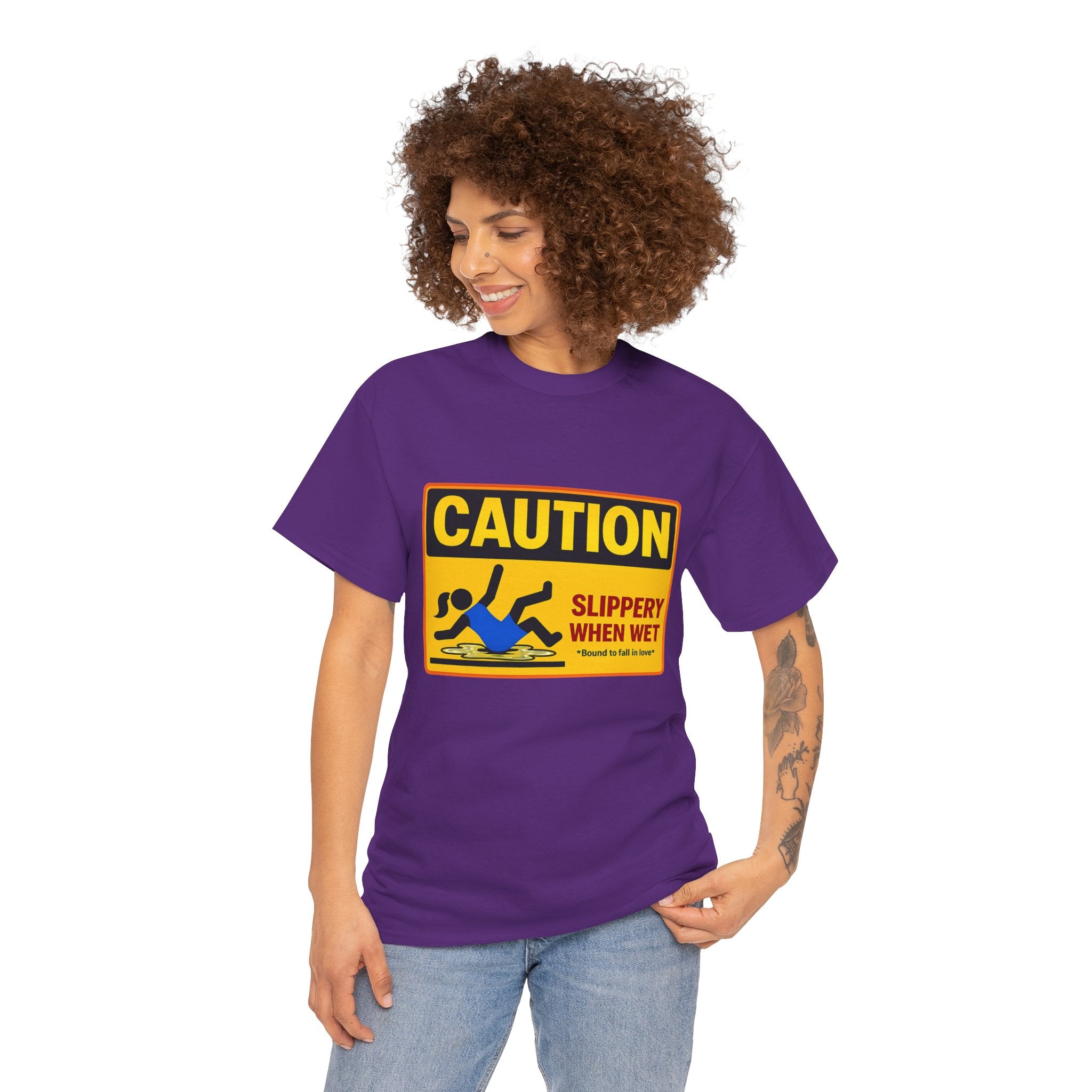 Caution "Slippery When Wet" Graphic Tee