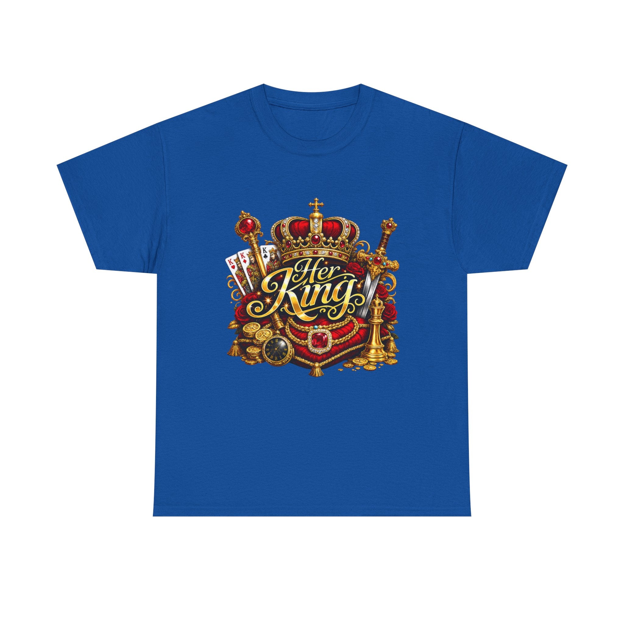 Her King Crown Tee — Regal "Her King" Graphic T-Shirt