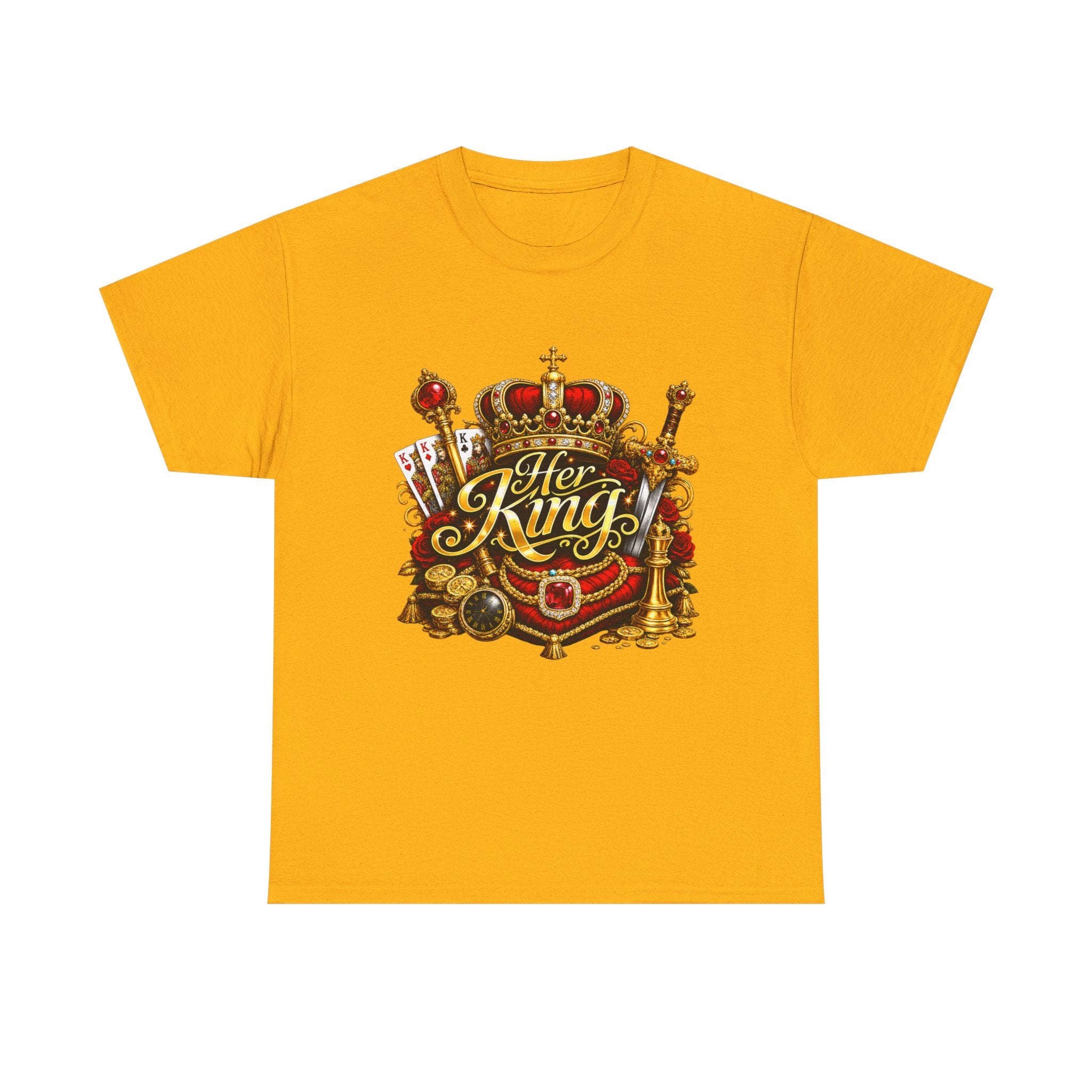 Her King Crown Tee — Regal "Her King" Graphic T-Shirt