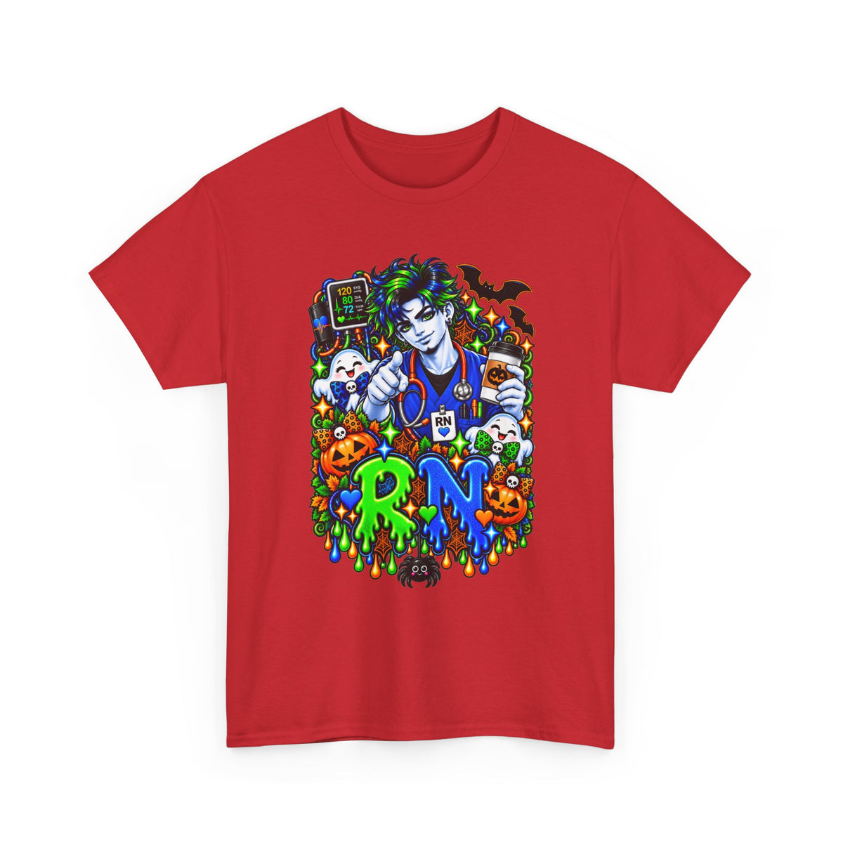 RN Halloween Nurse Tee — Spooky Nurse Illustration T-Shirt