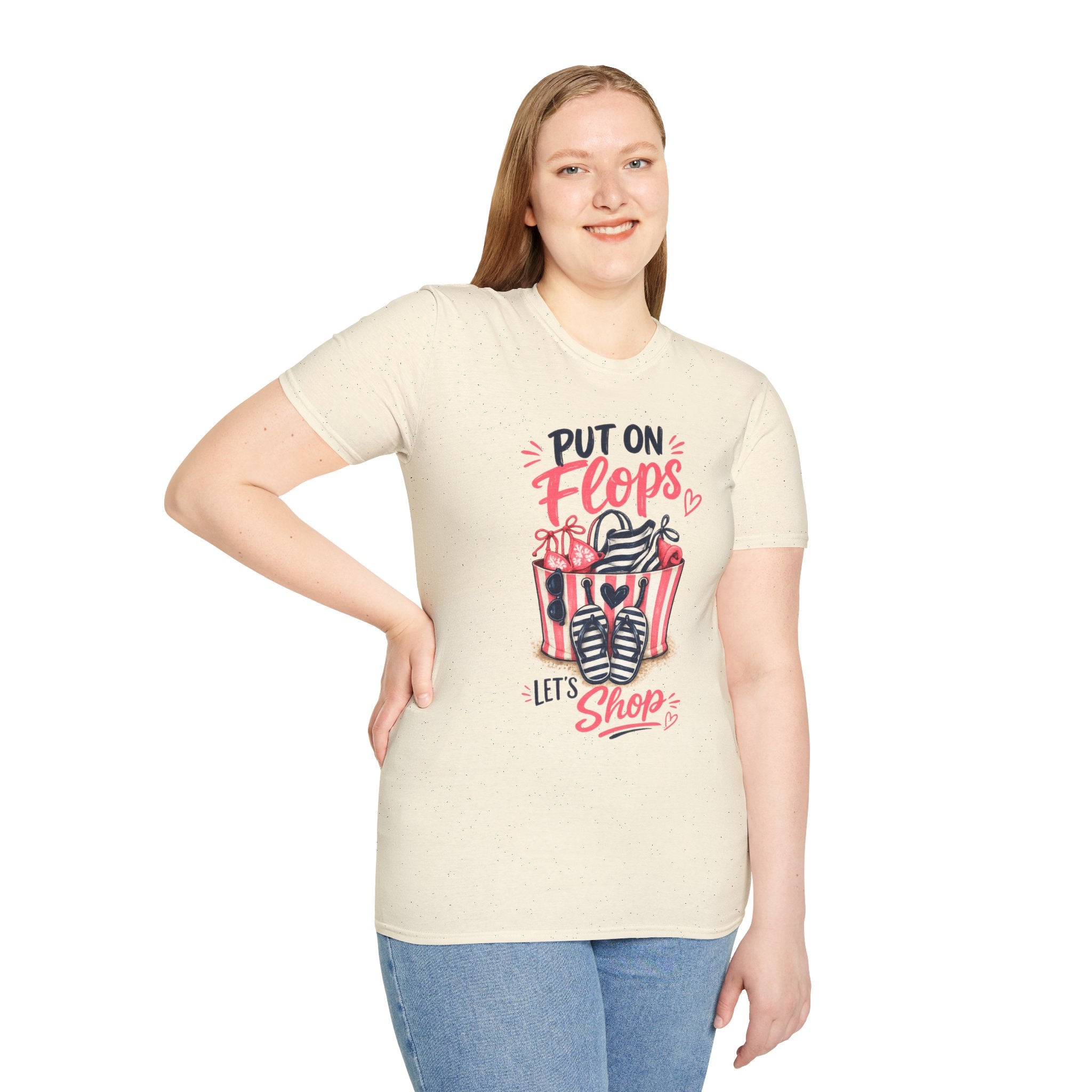 Put On Flops T-Shirt — Cute Shopping Flip-Flop Graphic Tee