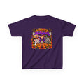 Kids T-Shirt — Colorful 'Happy Halloween' Animal Pumpkin Crew
