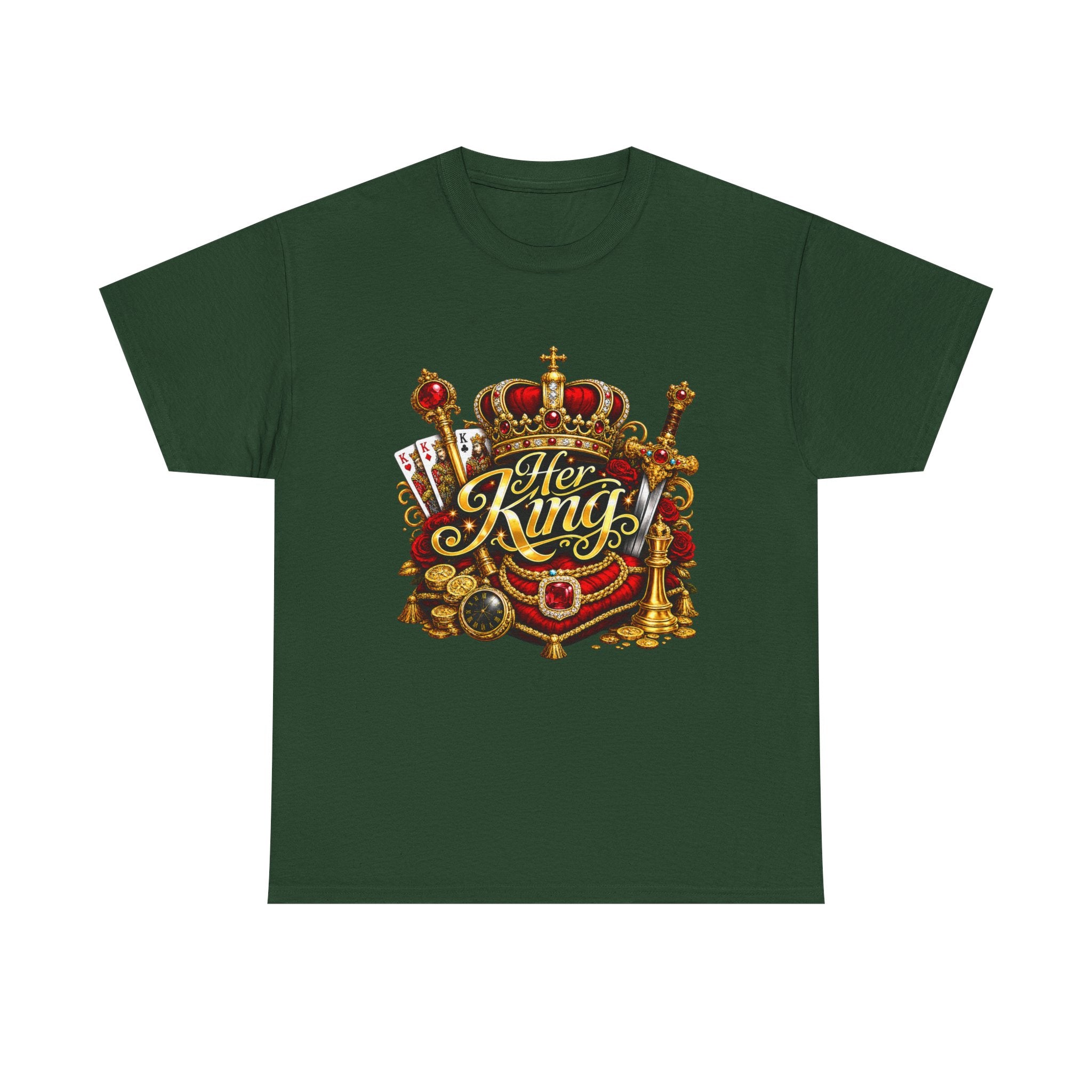 Her King Crown Tee — Regal "Her King" Graphic T-Shirt