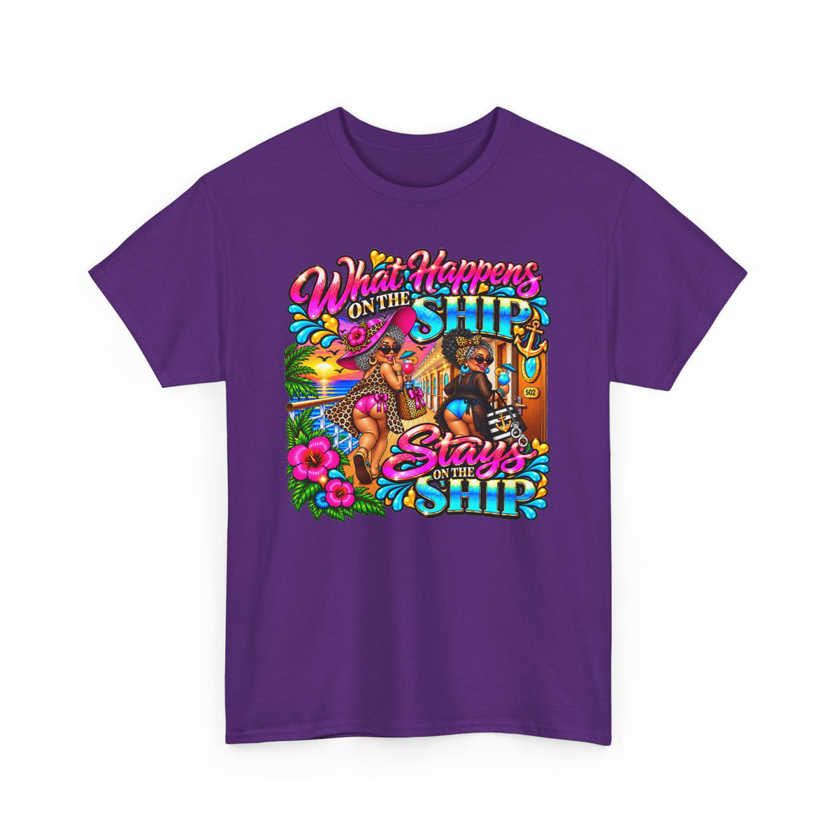 Cruise T‑Shirt — "What Happens on the Ship Stays on the Ship"