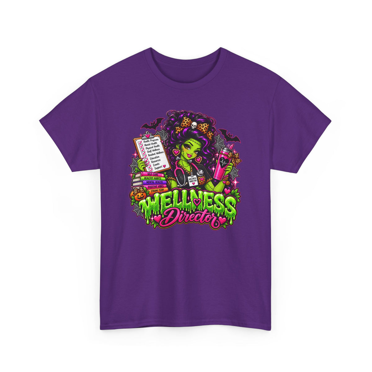 Wellness Director T‑Shirt — Spooky Monster Halloween Healthcare Tee