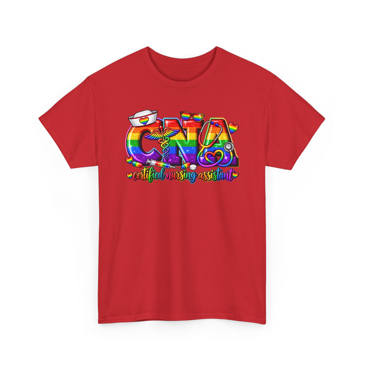 CNA Rainbow Graffiti T-Shirt — Nurse Certified Nursing Assistant Gift