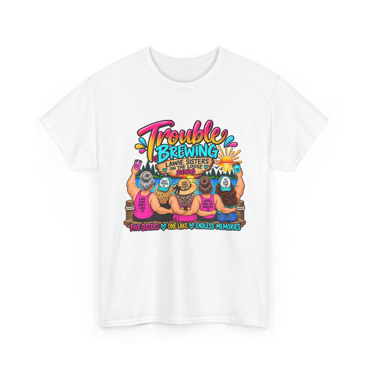 Trouble Brewing Beach Party Tee — Mom Said I’m an Angel Graphic T-Shirt