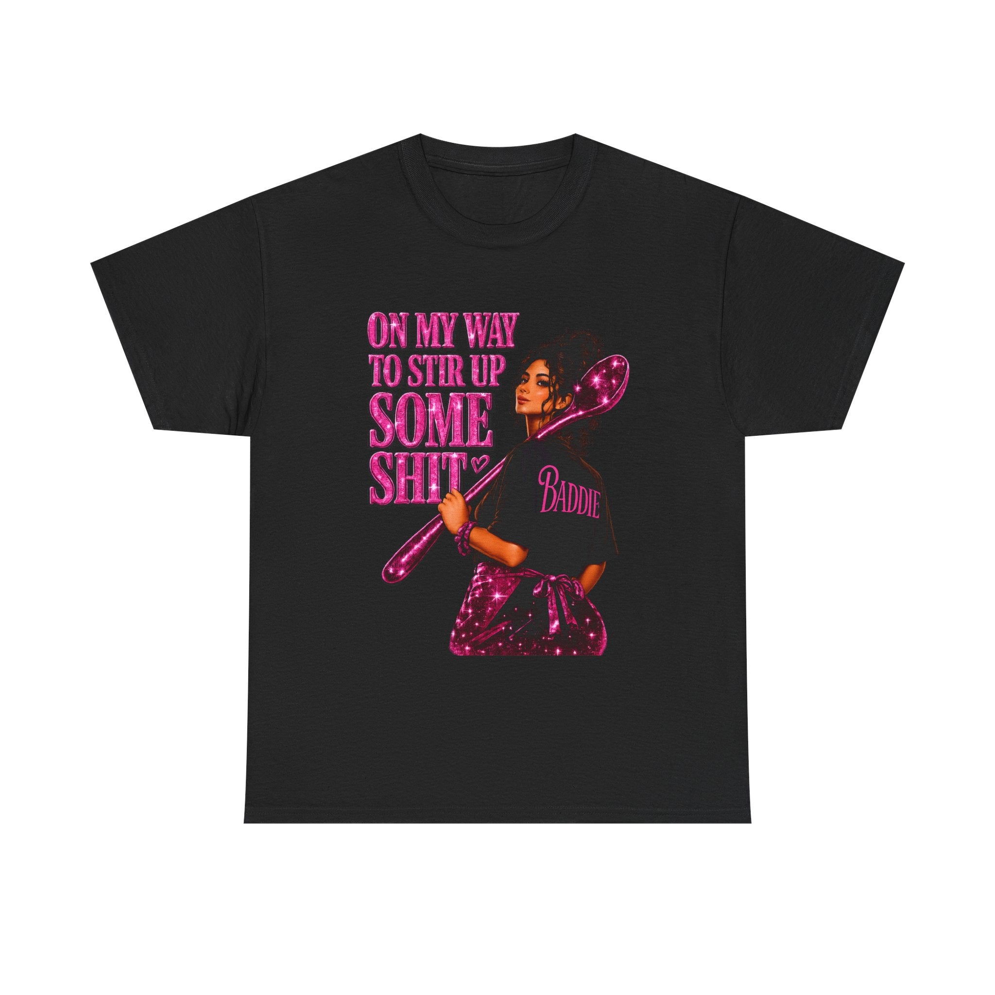 T-Shirt — 'On My Way to Stir Up Some Shit' Retro Baker Graphic Tee